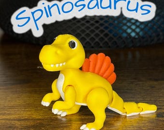 Spikey Spinosaurus – Cute 3D Printed Fidget Dino | Articulated Toy Dinosaur | Bulk Discount