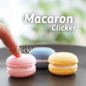 Macaron Fidget Clicker – Cute 3D Printed Toy | Colorful Stress Relief Macaron