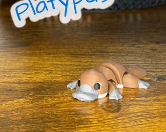 Flexi Articulated Platypus – Cute 3D Printed Toy | Plodding Platypus Fidget Animal Gift | Bulk Discounts