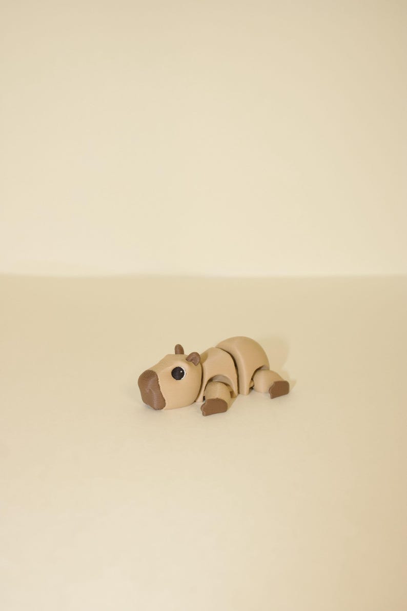 Flexi Articulated Capybara Leksak – Söt 3D-utskriven Fidget Djurpresent | Samlarobjekt | Storrabatt bild 4