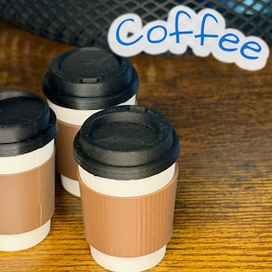 Fidget Clicker w kształcie filiżanki do kawy – śliczna zabawka drukowana w 3D | Miniaturowy klikacz do espresso | Rabat hurtowy
