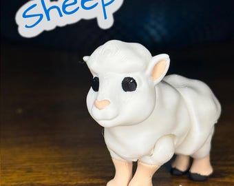 Oveja Tímida – Juguete Antiestrés Articulado / Animal Flexible Impreso en 3D