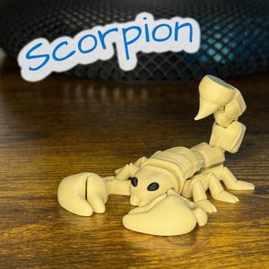 Flexi Articulated Scorpion – Cute 3D Printed Toy | Stinging Scorpion Fidget Figure | Bulk Discounts