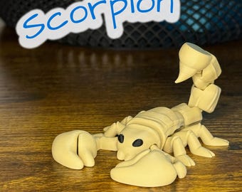 Escorpión articulado flexible – Figura antiestrés de escorpión con aguijón / Descuentos por volumen