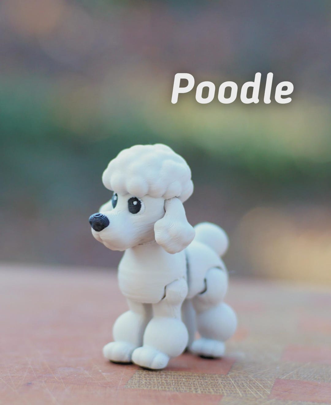 Articulated Poodle Toy – Cute 3D Printed Fidget Dog With Wiggle Ears ...