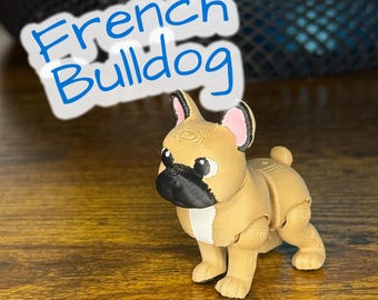 Articulated French Bulldog – 3D Printed Flexi Dog Toy