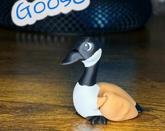 Oca canadese articolata stampata in 3D / Giocattolo antistress multicolore con ali snodabili / Simpatica statuetta da scrivania a forma di uccello / Sconti per acquisti all'ingrosso