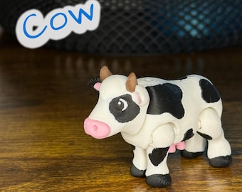 Vache maladroite - Jouet articulé imprimé en 3D