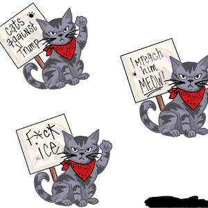 Anti-trump cat stickers