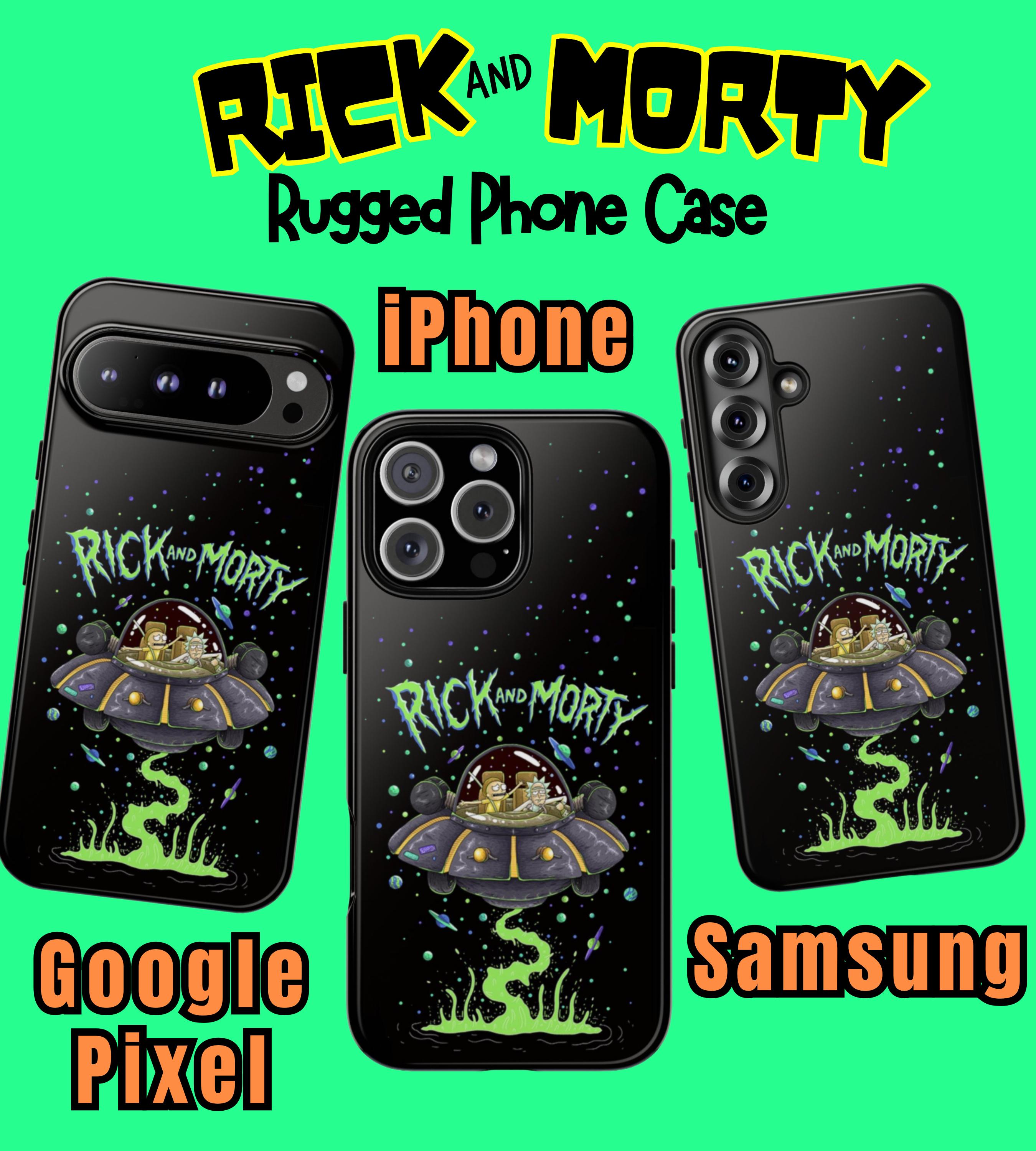 Coque Souple IPhone 15 Design Rick Et Morty Acid - Noire, Légère Et Protectrice