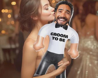 Personalized Groom to Be Blow Up Doll - Custom Funny Inflatable Doll Bachelorette Party,  Wedding Shower Custom Gift