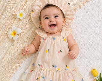 Baby Girl Floral Dress 6–9M Soft Summer Outfit