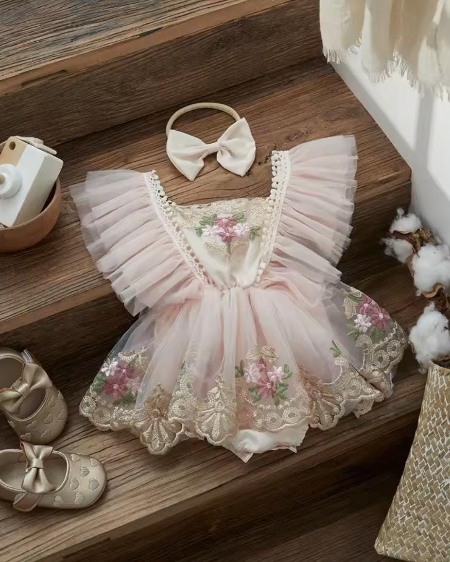 Newborn Girl Bodysuit 0-3 Months Toddler Fall Outfits Brown Bow Rugby Long Sleeve One-piece Rompers Baby Girls Clothing