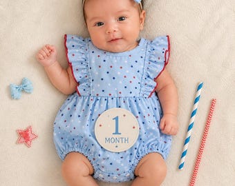 Pelele azul estrella para bebé niña de 0 a 3 meses