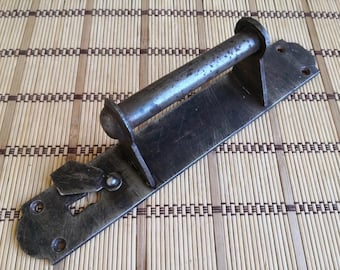 Vintage doorknob. Old steel rusty Soviet doorknob 50s. Door handle 50-60s.