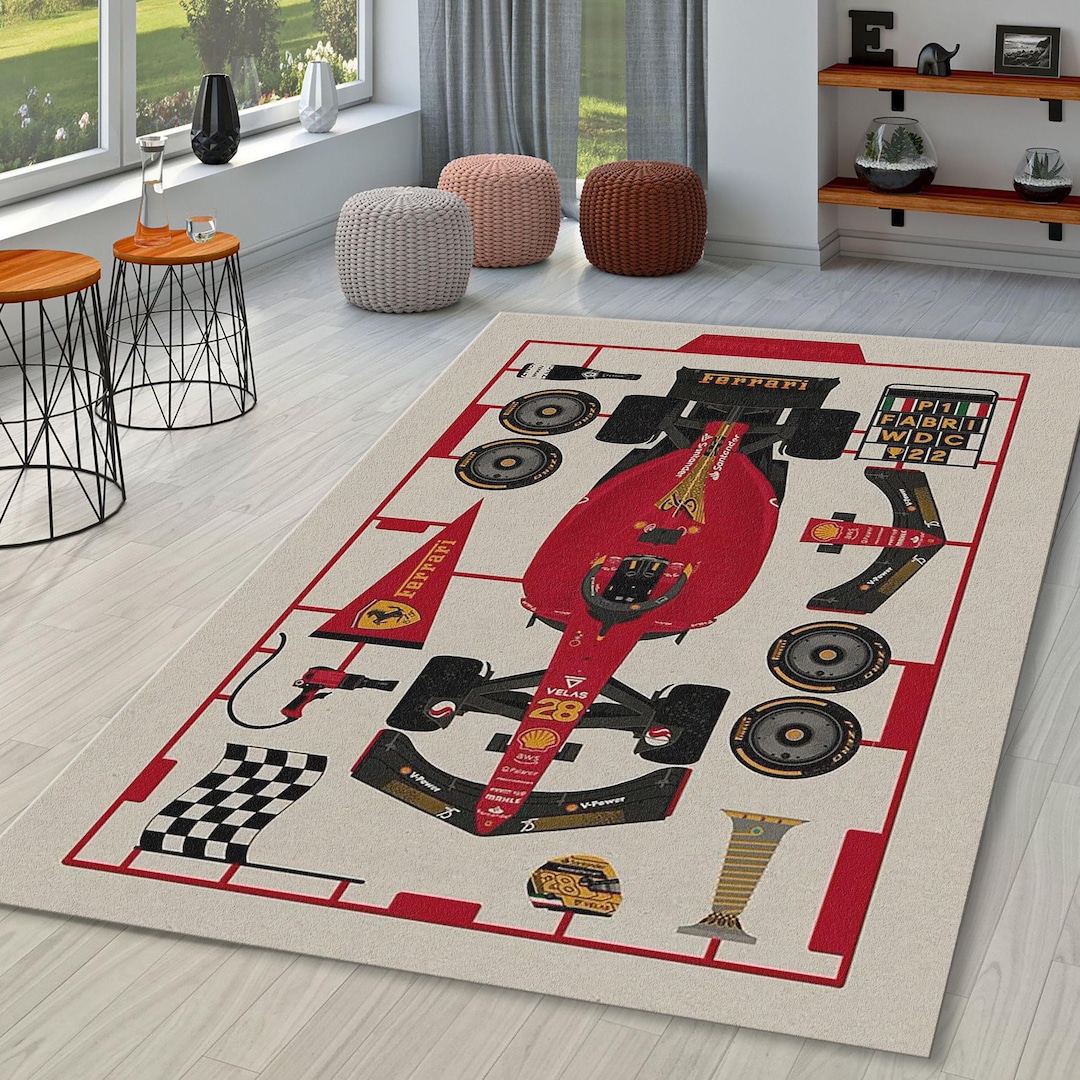 Formula 1 Ferrari Rug: Personalized Racing Car Decor - Etsy