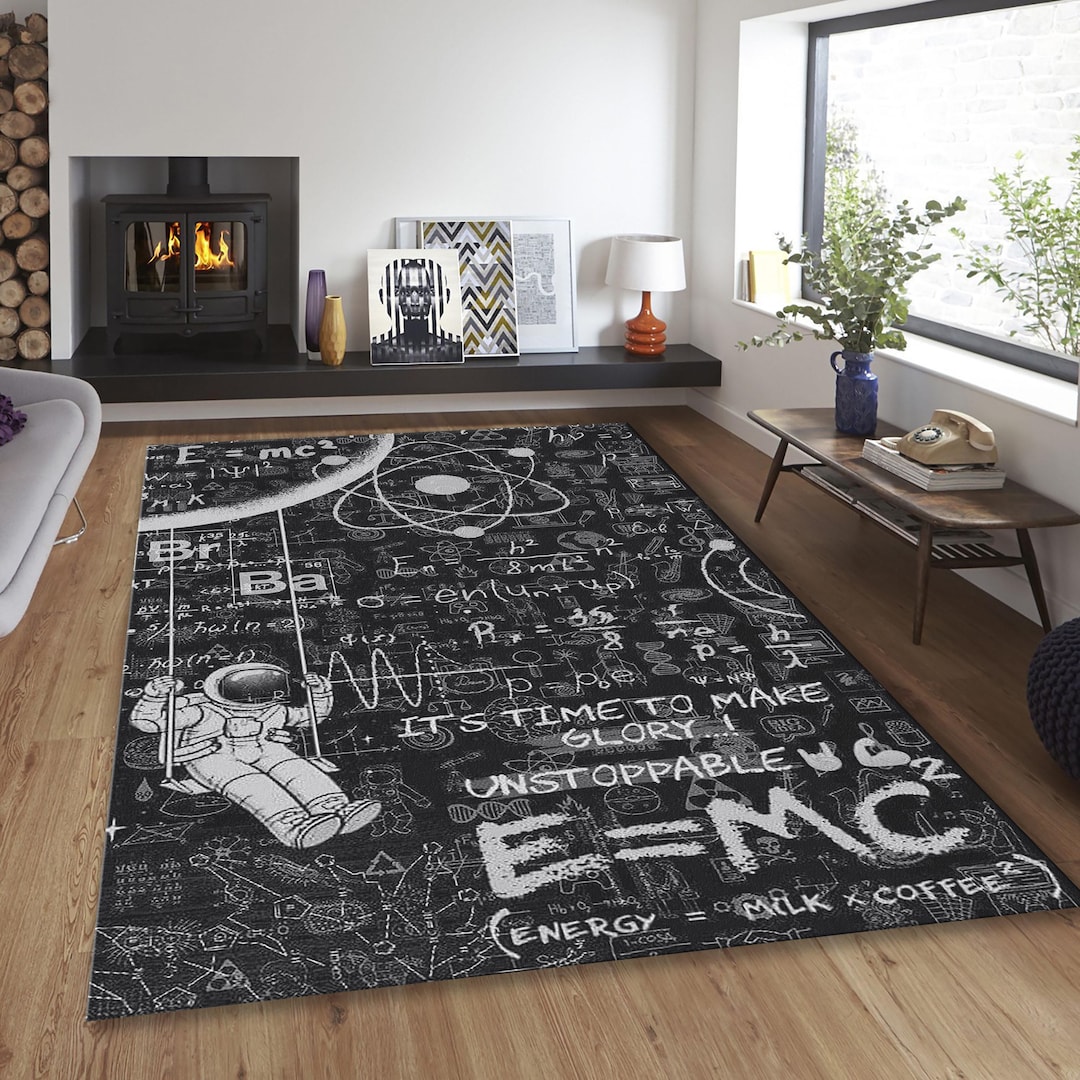 A Science Lab Rug Science Rug: Personalized Kid's Room Decor, Physics Theme - Etsy
