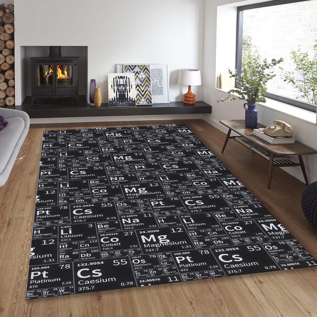 Periodic Table Rug, Science Home Decor, Personalized Rug - Etsy