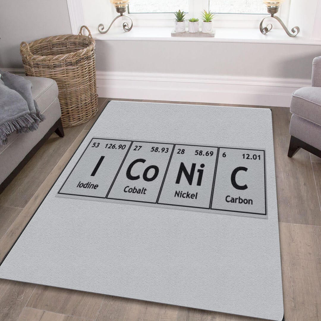 Periodic Table Rug, Chemistry Elements, Custom Rug - Etsy