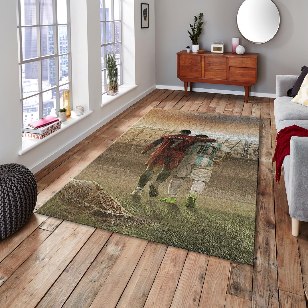 Personalized Football Rug: Custom Sports Photo Rug, Kid's Room Decor - Etsy