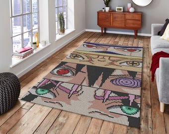 Tapijt met anime-personages, gepersonaliseerd tapijt
