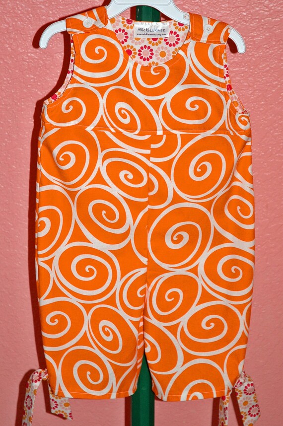 Hobbies Garment Washed Romper (Orange)
