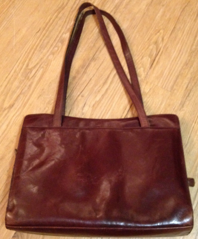 Leather Laptop Case Brown Oiled Leather Briefcase Oroton Etsy