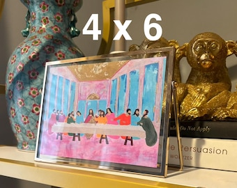 Lámina colorida de la Última Cena / Arte cristiano moderno (Descarga digital)