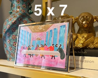 Lámina colorida de la Última Cena / Arte cristiano moderno (Descarga digital)