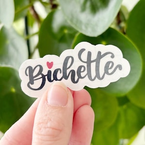 Stickers holographique transparent "Bichette"