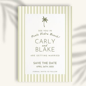 Beachy Save the Date Template, Coastal Save the Date, Editable Invite, Retro Vibe, Beach Invite, Minimalist Beach Save the Date Template