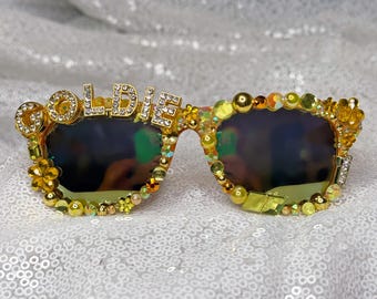 Gafas de sol infantiles personalizadas con pedrería, color liso.