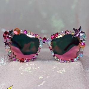 Pink Rhinestone Sunglasses (Stand Out & Sparkle!)