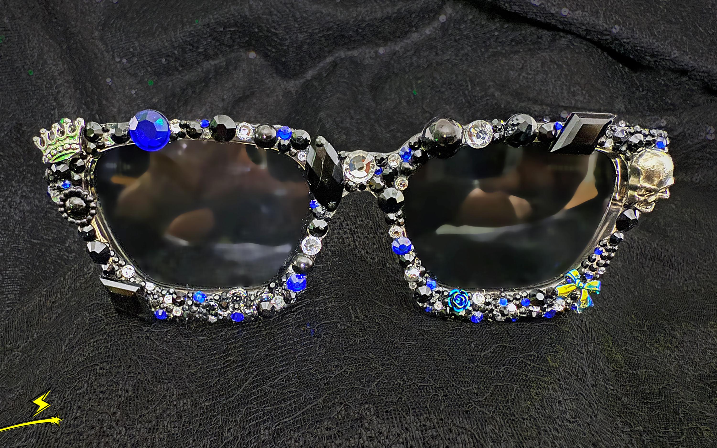 Mayhem Rhinestone Sunglasses (lady Gaga Tour Ready!) - Etsy display picture 1