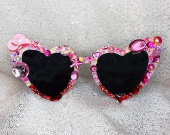 Pink Pony Club Happy Hearts Rhinestone Sunglasses (Chappell Roan Tour Ready!)