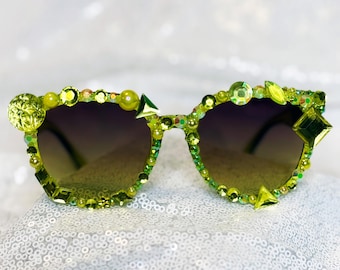 Yellow Rhinestone Sunglasses (Stand Out & Sparkle!)