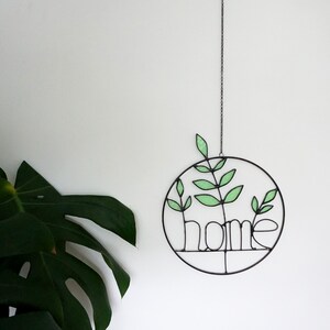 Stained Glass Olive Branch Home Decoration Handmade Colored Glass Plant Suncatcher HOME image 8