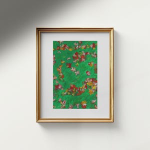 Dancing Foliage – Nature Oil Pastel Print (6 x 9 inches)