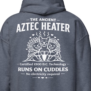 Ancient Aztec Heater – Premium Xolo Hoodie. Xoloitzcuintli Sweatshirt, Mexican Hairless Dog Gift, Runs on Cuddles. Exclusive Collection