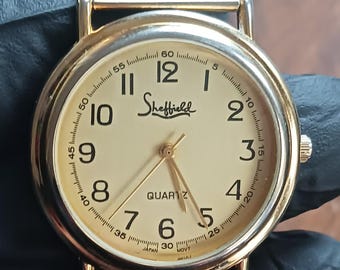 Women's Sheffield vintage style gold tone watch