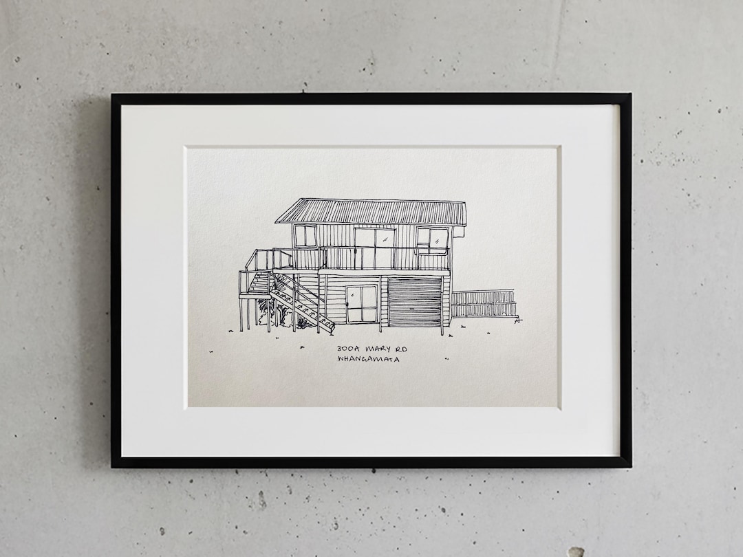 Custom Ink House Portrait From Photo: Hand-drawn Home Illustration - Etsy
