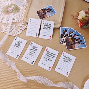 Custom Photo Playing Cards Deck, Personalized Wedding Guestbook Alternative, Wedding guestbook, Gift for Her & Him, Wedding Gift