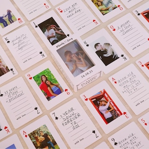 Carte da gioco personalizzate, libro degli ospiti personalizzato, regalo per lei e per lui, carte da gioco personalizzate con foto, libro degli ospiti per matrimoni