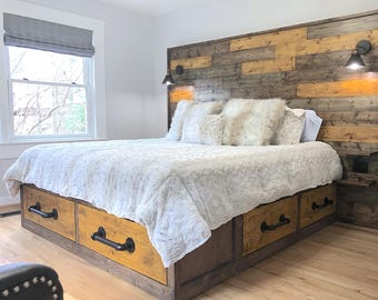 Classic Storage Bed (King) – DIY Woodworking Plans for a Stylish, Space-Saving King Bed Frame with Drawers