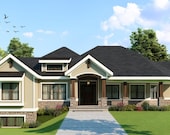 2310 SqFt House Plan PDF | 3 Bed, 2.5 Bath, 3-Car Garage, Great Room, Covered Porch & Deck | Modern Home Design Download