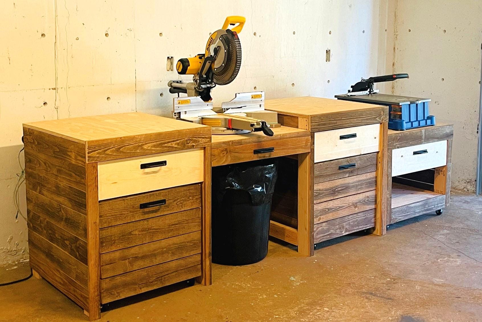 Ultimate Roll Away Workbench With Miter Saw Stand – PDF Woodworking ...
