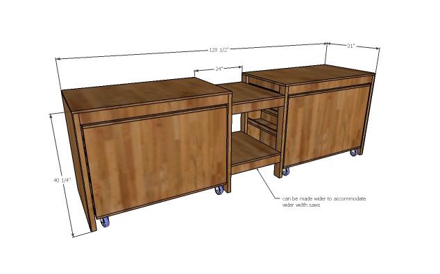 Ultimate Roll Away Workbench With Miter Saw Stand – PDF Woodworking ...