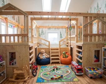DIY Basement Indoor Playground – Build Your Own Kids’ Play Area with Monkey Bars, Fun & Safe Indoor Activity Zone, PDF Building Plan