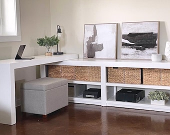 ADA Compliant L-Shape Rotating Desk DIY Plans: Modern Home Office