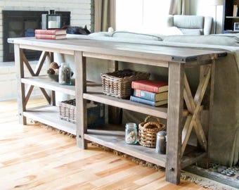 Rustic X Console Table – PDF Woodworking Plan for DIY Farmhouse Entryway Table – Stylish & Sturdy Rustic Furniture Design